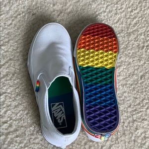 Cute white rainbow vans